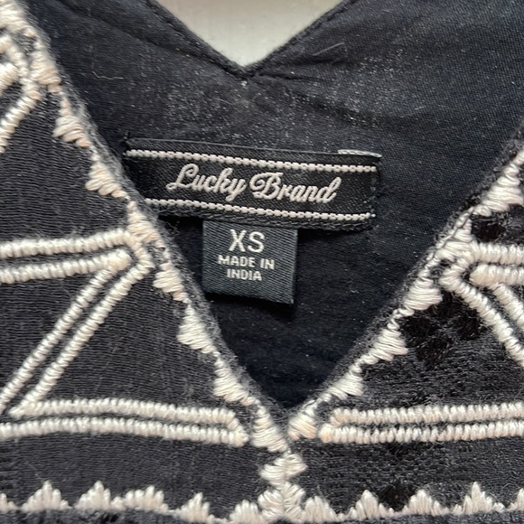 Lucky Brand black embroidered dress, Size XS - Picture 2 of 5